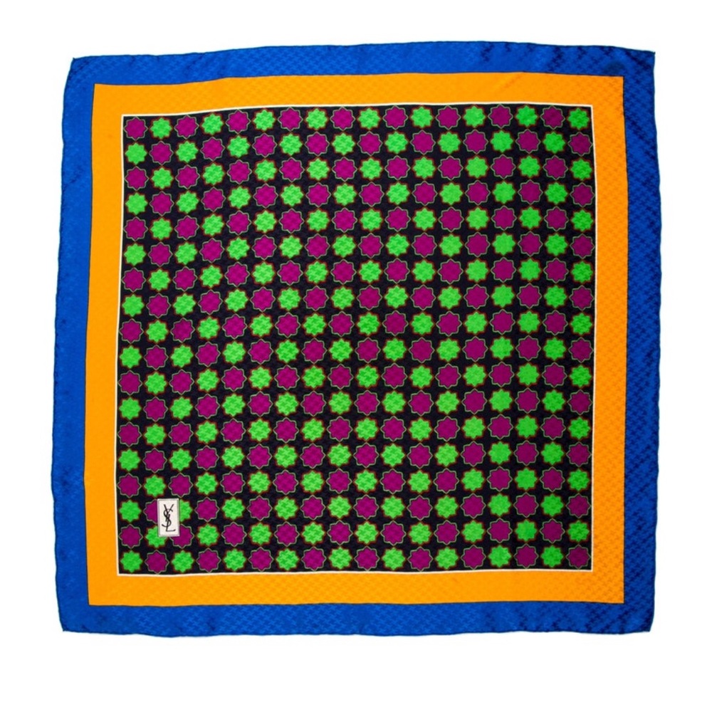 RARE ‘70s Vintage YSL Silk Scarf